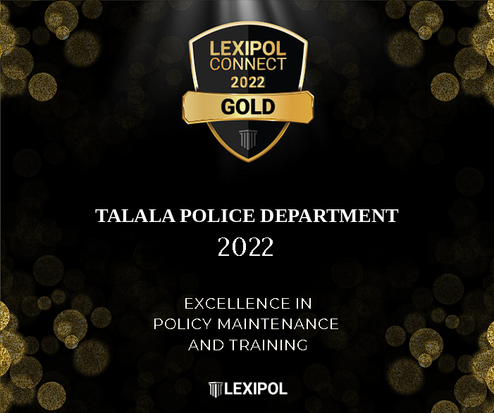 Lexipol Connect Gold 2022 — Talala Police Department