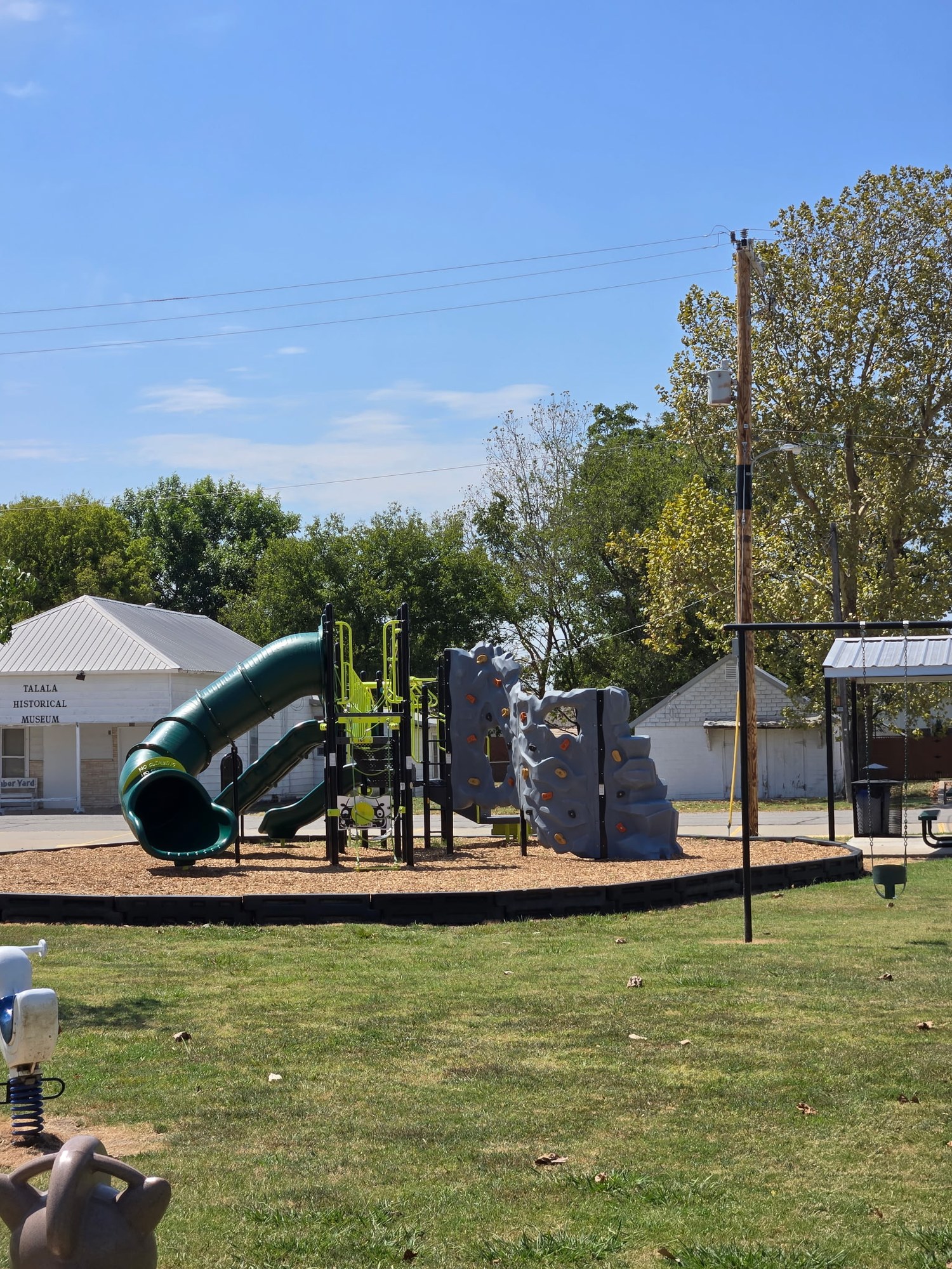 Playground with climbing wall near Talala Historical Museum