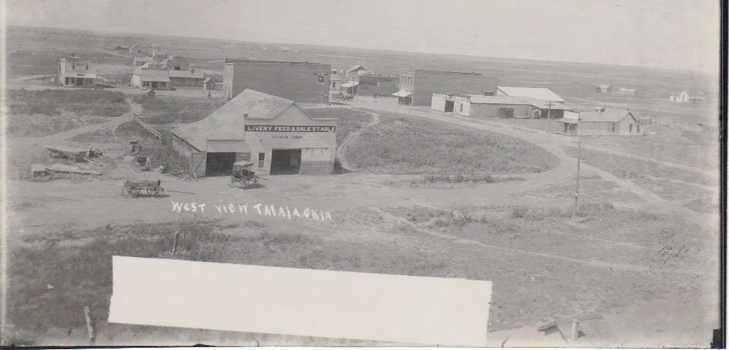 Historic panoramic photograph of early Talala