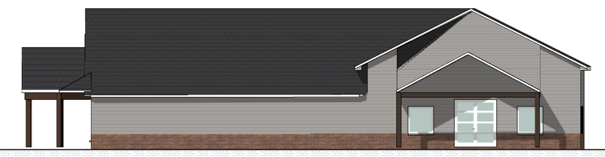 Final Town Hall rendering by Chief R. Scott Eaton — elevation view